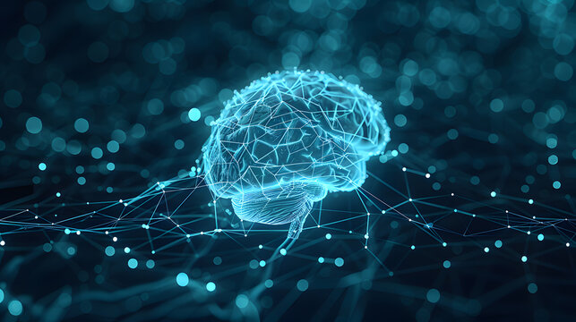Neuronal Networks Synapses Connection Nervous System in the Brain: Neuro Medical Illustration