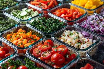 Assorted vegetables on a table