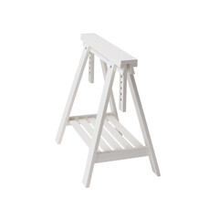 Sawhorse stand isolated on white background