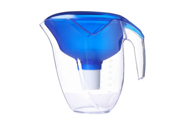 PNG,Water filter with a blue cap, isolated on white background