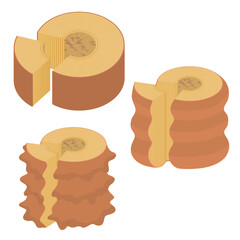 バウムクーヘンのイラスト