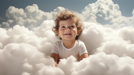 child in the sky  HD 8K wallpaper Stock Photographic Image