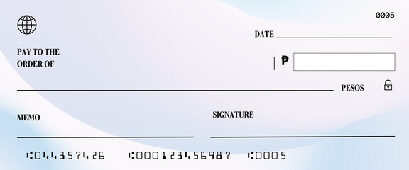 blank check 68 PESOS - 1, blank check in pesos	