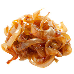 Photo of Caramelized onions, Isolated on white background