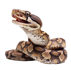 Fototapeta premium Photo of happy Boa constrictor, Isolated on white background