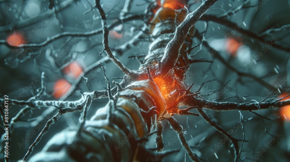 Poster detailed view of tree branches, suitable for nature themes