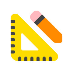 Editable ruler, pencil, design, drafting, tools, planning vector icon. Construction, industry. Part of a big icon set family. Perfect for web and app interfaces, presentations, infographics, etc