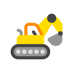 Editable excavator, tractor, machine, digger, loader vector icon. Construction, tools, industry. Part of a big icon set family. Perfect for web and app interfaces, presentations, infographics, etc