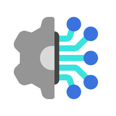 Editable configuration, setting, tech vector icon. AI technology, artificial intelligence, computer. Part of a big icon set family. Perfect for web and app interfaces, presentations, infographics, etc