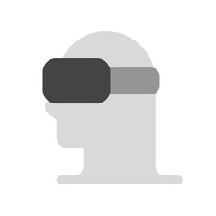 Editable VR goggles, virtual reality vector icon. AI technology, artificial intelligence, computer. Part of a big icon set family. Perfect for web and app interfaces, presentations, infographics, etc