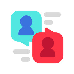 Editable conversation, message, communication vector icon. Remote work, job, profession, freelance. Part of a big icon set family. Perfect for web and app interfaces, presentations, infographics, etc