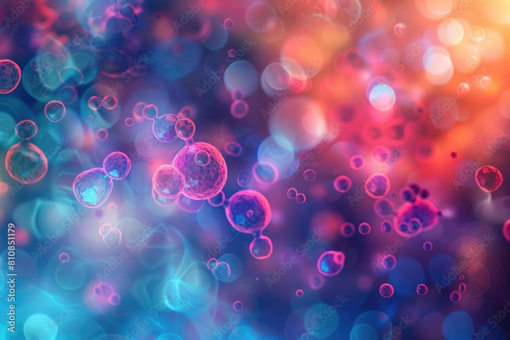 Poster A bunch of bubbles floating in the air. Perfect for adding a whimsical touch to any project