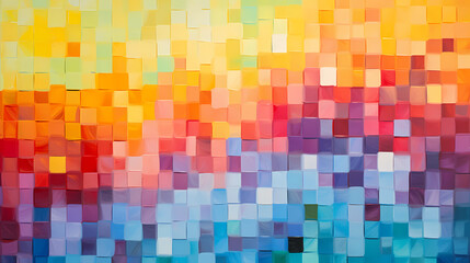 Fototapeta premium Abstract art made of small squares