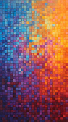 Fototapeta premium Abstract art made of small squares