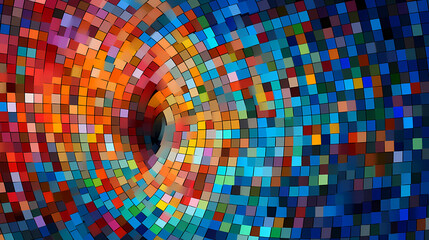 Abstract art made of small squares