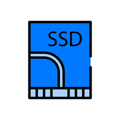 Memory Card Blue Filled