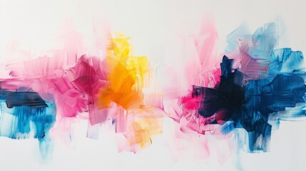 abstraabstract painting, brush strokes, pink and blue color palettect painting, brush strokes, pink and blue color palette