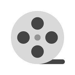 Editable film reel, movie roll vector icon. Movie, cinema, entertainment. Part of a big icon set family. Perfect for web and app interfaces, presentations, infographics, etc