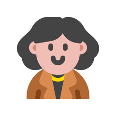 Editable business woman avatar vector icon. User, profile, identity, persona. Part of a big icon set family. Perfect for web and app interfaces, presentations, infographics, etc