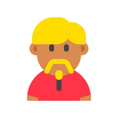Editable beardy guy with sidecomb hairstyle avatar vector icon. User, profile, identity, persona. Part of a big icon set family. Perfect for web and app interfaces, presentations, infographics, etc