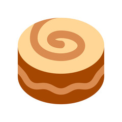 Editable swiss cinnamon roll vector icon. Bakery, cooking, food. Part of a big icon set family. Perfect for web and app interfaces, presentations, infographics, etc