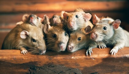 Image of a large group of rats in their natural environment.