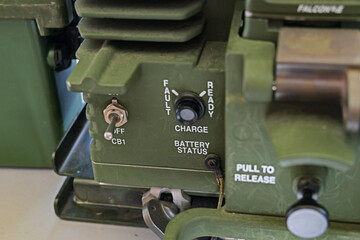 A military radio station in a metal case. 