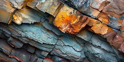 Vibrant and Textured Rock Formation Abstract