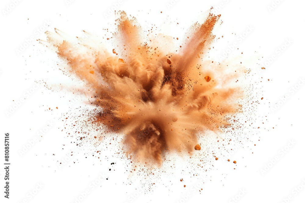 Poster a dust cloud depicted on a plain white background, suitable for various design projects