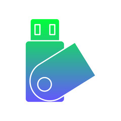 Obraz premium USB Drive Flat Gradient