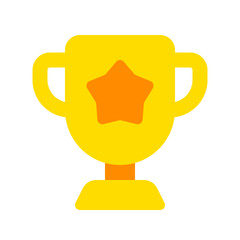Editable winning trophy vector icon. Video game, game elements. Part of a big icon set family. Perfect for web and app interfaces, presentations, infographics, etc