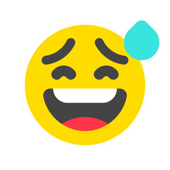 Editable sweat smile, awkward expression emoticon vector icon. Part of a big icon set family. Part of a big icon set family. Perfect for web and app interfaces, presentations, infographics, etc