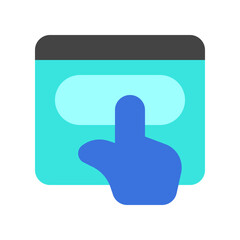 Obraz premium Editable press button vector icon. Part of a big icon set family. Perfect for web and app interfaces, presentations, infographics, etc