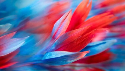 colorful background, "Petals in Motion: Abstract Impression of Red and Blue"