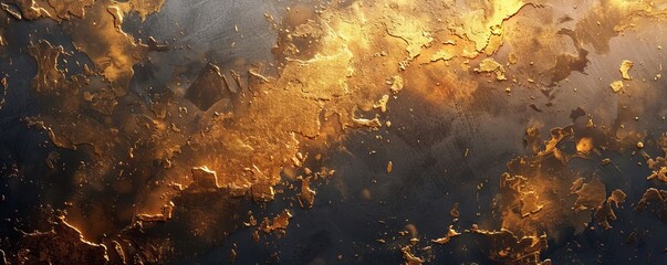 Art vector illustration with golden texture. Oil on canvas. Brushstrokes of paint. Modern Art. Prints, wallpapers, posters, cards, murals, rugs, hangings, prints