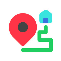 Editable destination, route vector icon. Part of a big icon set family. Perfect for web and app interfaces, presentations, infographics, etc