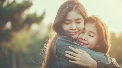 Obraz premium Tender Embrace in Autumn Light