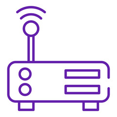 Wifi Router Linear Color