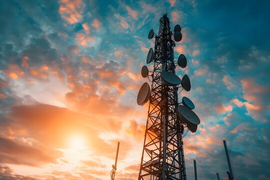 A tower covered with numerous cell phones