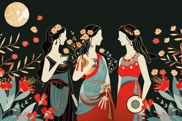 Fototapeta premium Two women standing next to each other. Suitable for various concepts