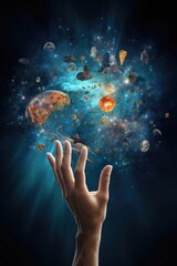 The Hand of a Human Reaching for the Stars