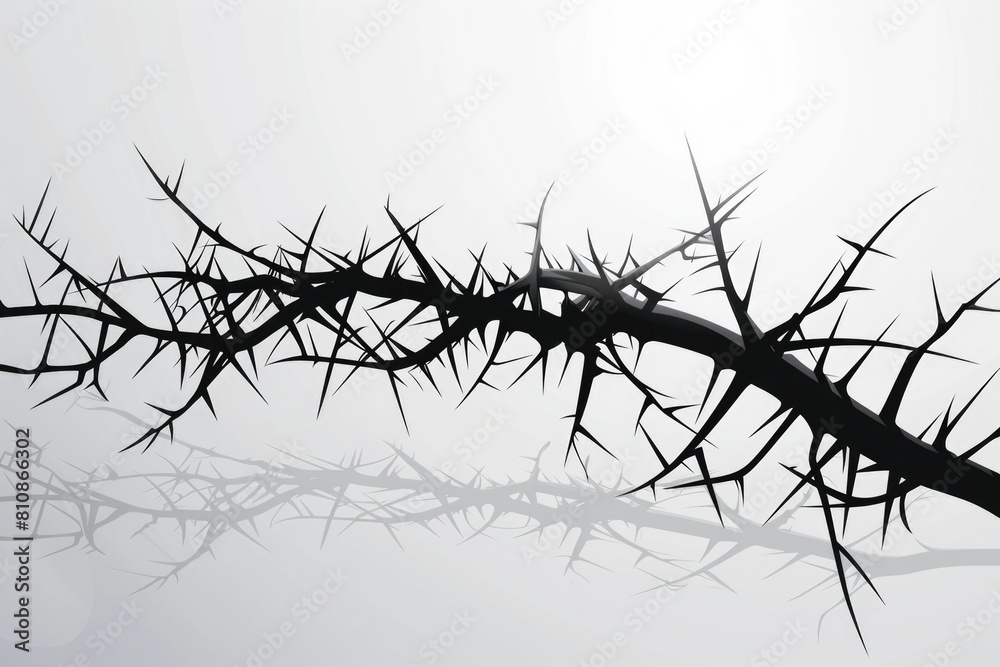Poster A simple and elegant image of a tree branch. Ideal for nature and minimalist concepts