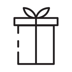 Box Gift Lady Line Icon