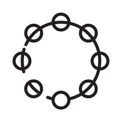 Fototapeta premium Flower Lady Necklace Line Icon