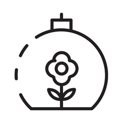 Flower Gift Lady Line Icon