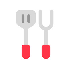 Fototapeta premium Editable spatula, bbq fork vector icon. Part of a big icon set family. Perfect for web and app interfaces, presentations, infographics, etc