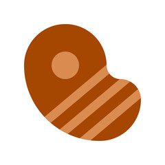 Editable steak, bbq, grilled meat vector icon. Part of a big icon set family. Perfect for web and app interfaces, presentations, infographics, etc