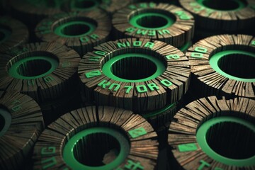 Green Alphanumeric Dice -  Logo