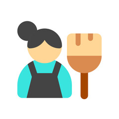 Editable maid, cleaning service vector icon. Part of a big icon set family. Perfect for web and app interfaces, presentations, infographics, etc