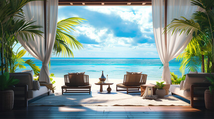 Beach luxury living on Sea view high_resolution